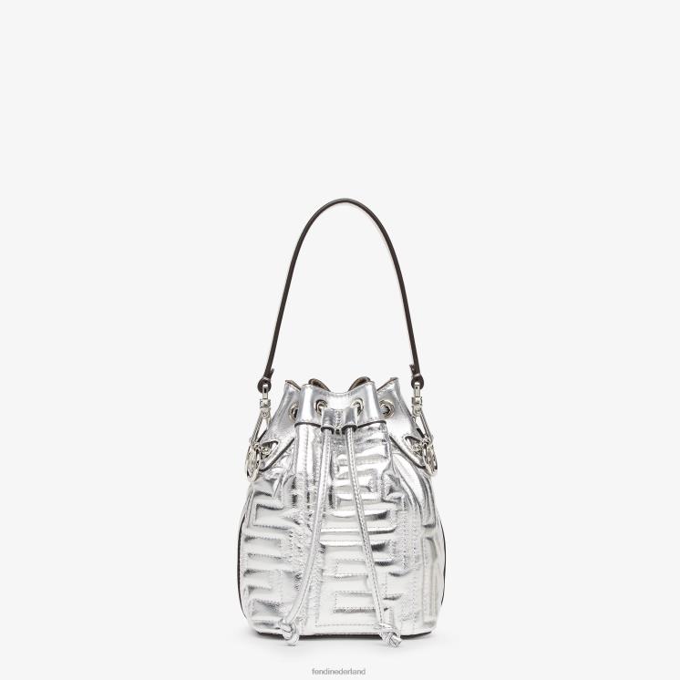 vrouwen accessoires Fendi 0J62L690 Gewatteerde leren mini-tas van Marc Jacobs zilver