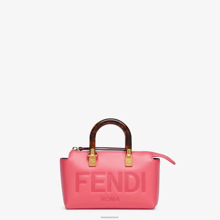 vrouwen accessoires Fendi 0J62L717 leren kleine boston tas roze