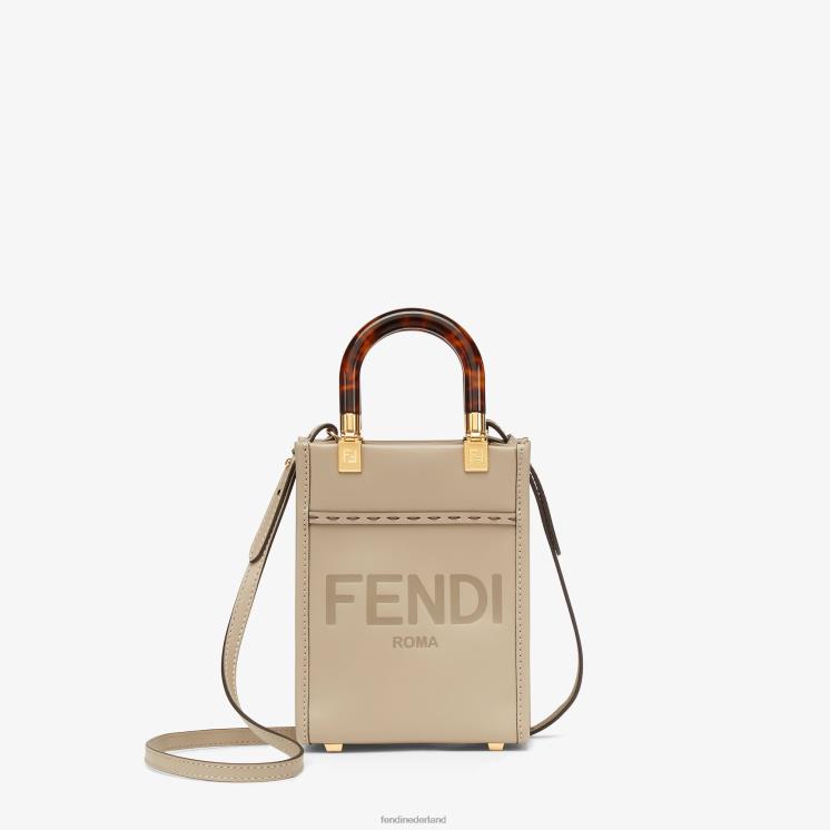 vrouwen accessoires Fendi 0J62L829 mini-tasje van duifleer beige