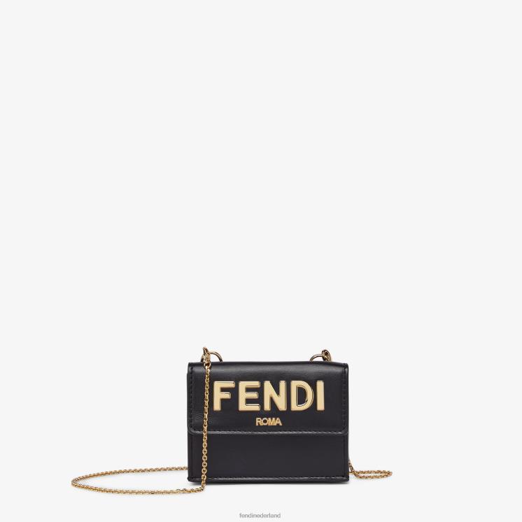 vrouwen accessoires Fendi 0J62L1444 Roma lederen portemonnee zwart