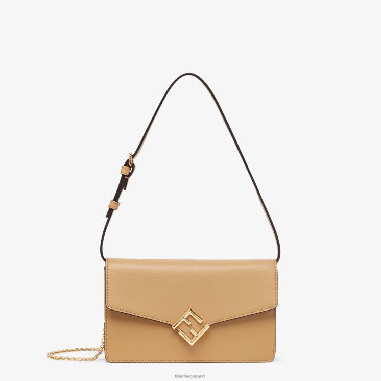 vrouwen accessoires Fendi 0J62L1512 Roma lederen portemonnee bruin