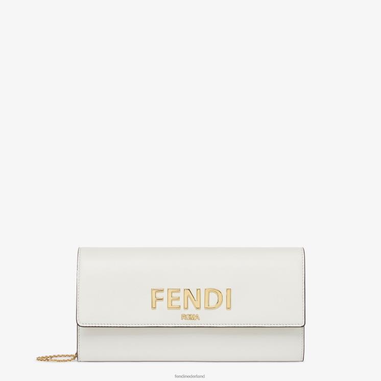 vrouwen accessoires Fendi 0J62L1540 Roma lederen portemonnee wit