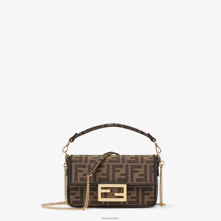 vrouwen accessoires Fendi 0J62L514 Zak van jacquard ff-stof bruin