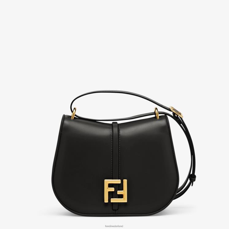 vrouwen accessoires Fendi 0J62L520 tas van glad en volnerf leer zwart