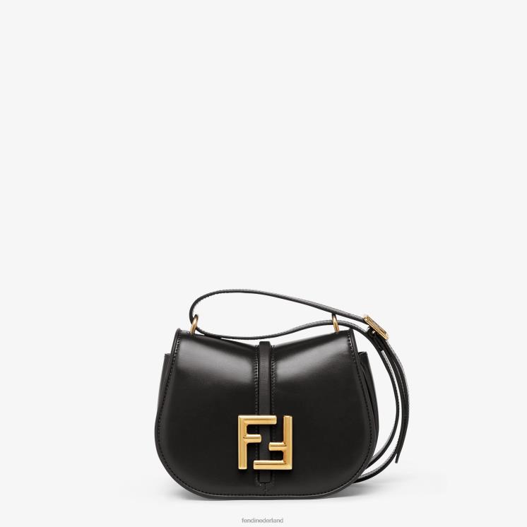 vrouwen accessoires Fendi 0J62L521 kom op mini leren tasje zwart