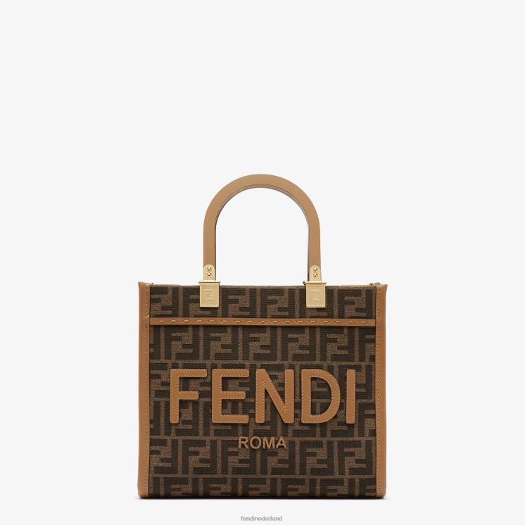 vrouwen accessoires Fendi 0J62L531 ff shopper van jacquardstof bruin