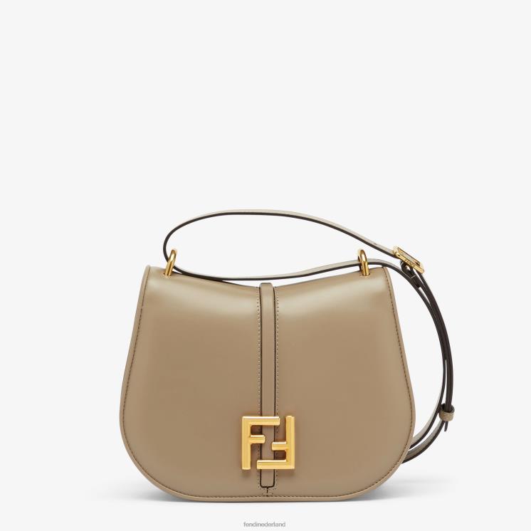 vrouwen accessoires Fendi 0J62L559 Tas van duifglad leer en volnerf leer grijs