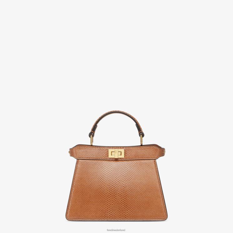 vrouwen accessoires Fendi 0J62L611 tas van natuurlijk karung bruin