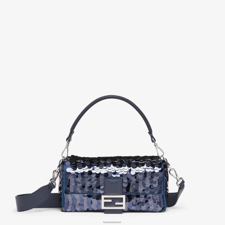 vrouwen accessoires Fendi 0J62L628 Tas met mid pailletten blauw