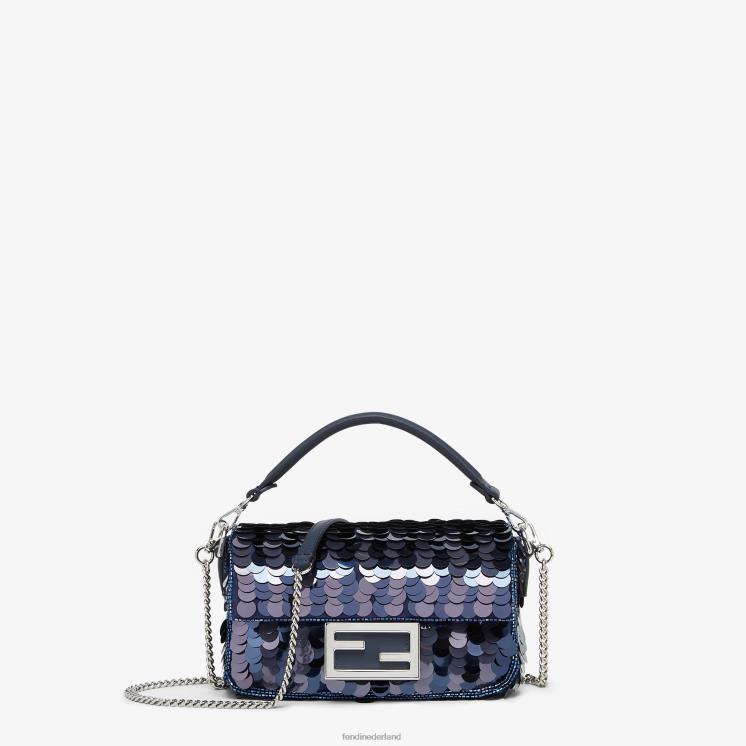 vrouwen accessoires Fendi 0J62L629 Tas met mid pailletten blauw