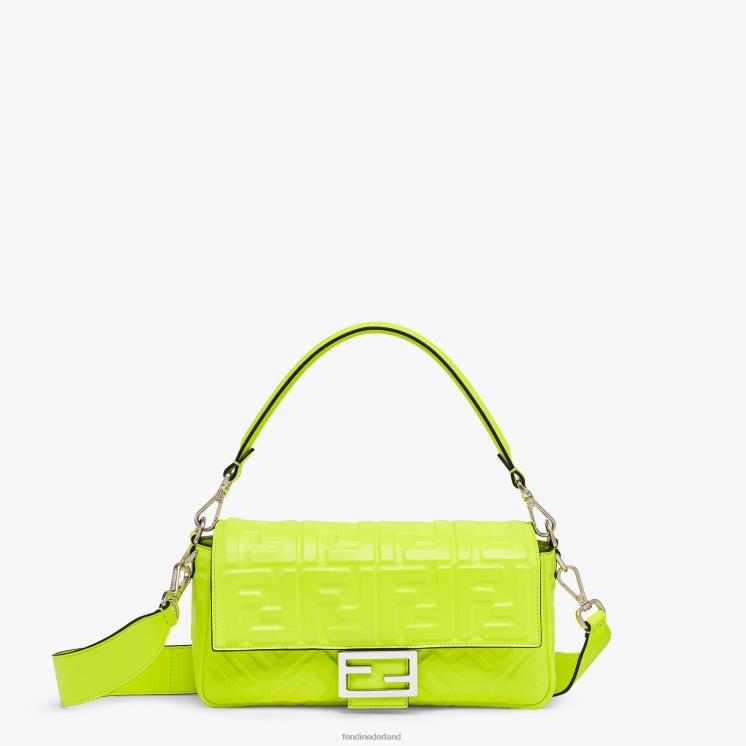 vrouwen accessoires Fendi 0J62L665 Neon nappa leren tas geel