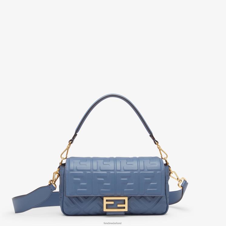 vrouwen accessoires Fendi 0J62L735 Baguette nappa leren tas blauw