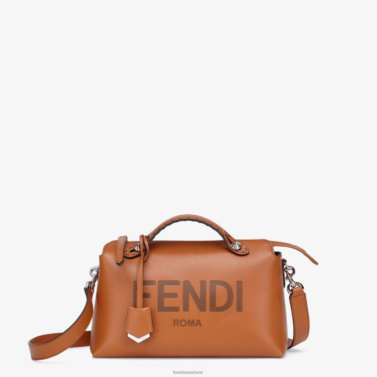 vrouwen accessoires Fendi 0J62L753 leren Boston-tas bruin