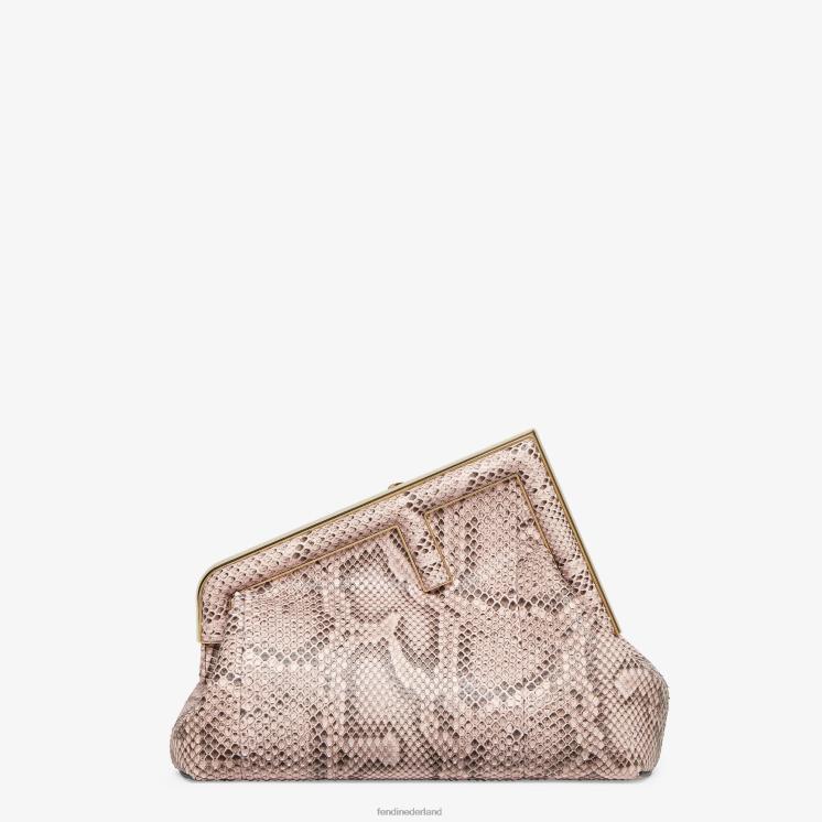 vrouwen accessoires Fendi 0J62L790 Tas van poederpythonleer roze