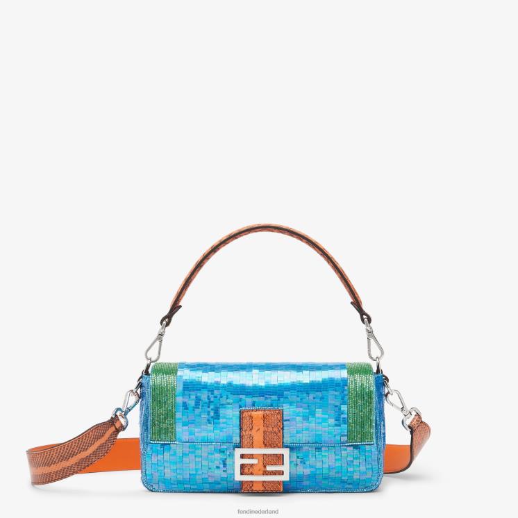 vrouwen accessoires Fendi 0J62L803 Heruitgavetas met pailletten lichtblauw