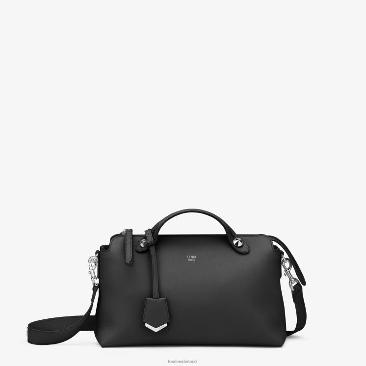 vrouwen accessoires Fendi 0J62L889 leren Boston-tas zwart