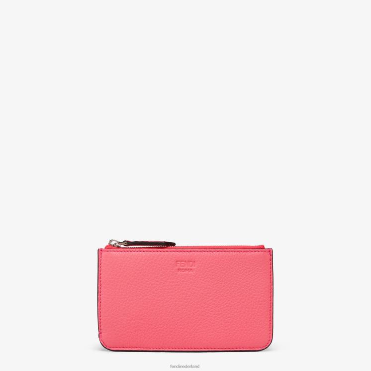 vrouwen accessoires Fendi 0J62L1496 Kiekeboe sleuteletui leren etui roze