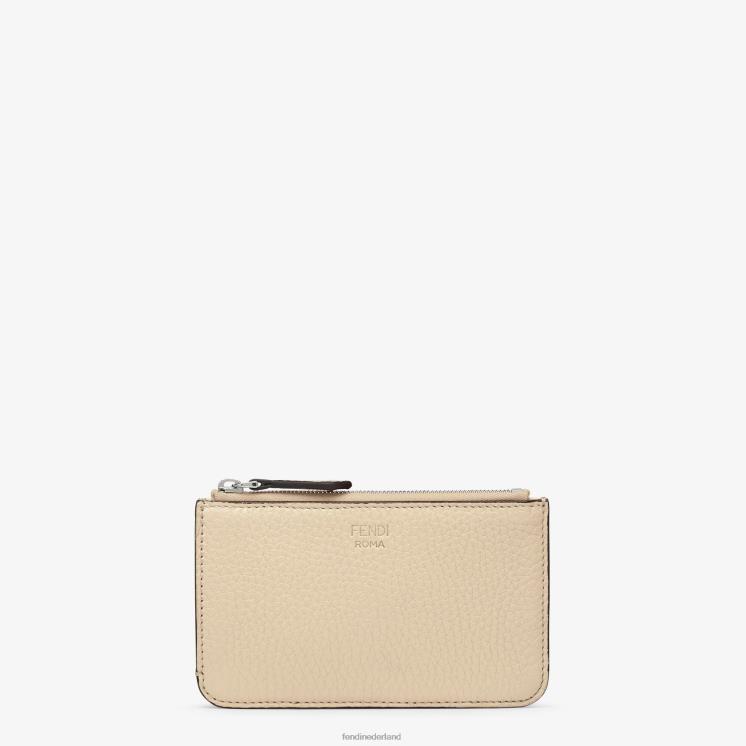 vrouwen accessoires Fendi 0J62L1548 Kiekeboe sleuteletui leren etui beige