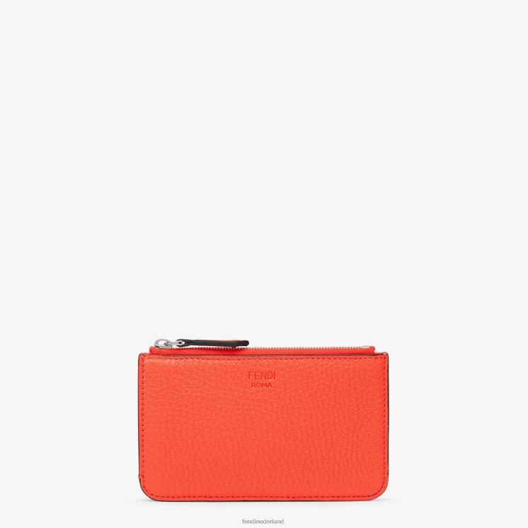 vrouwen accessoires Fendi 0J62L1550 Kiekeboe sleuteletui leren etui rood