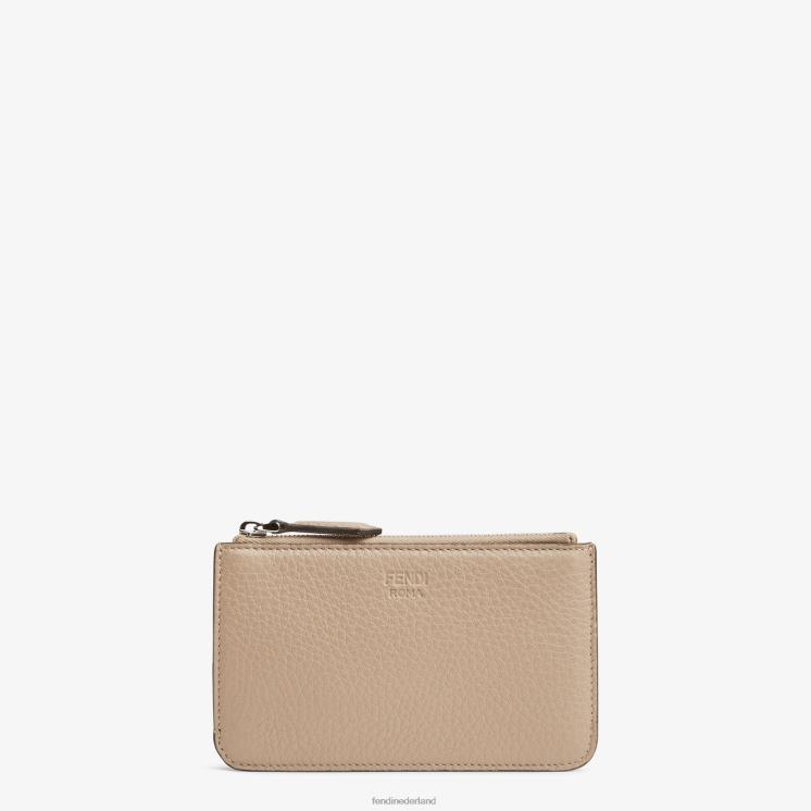 vrouwen accessoires Fendi 0J62L1573 Kiekeboe sleuteletui leren etui beige