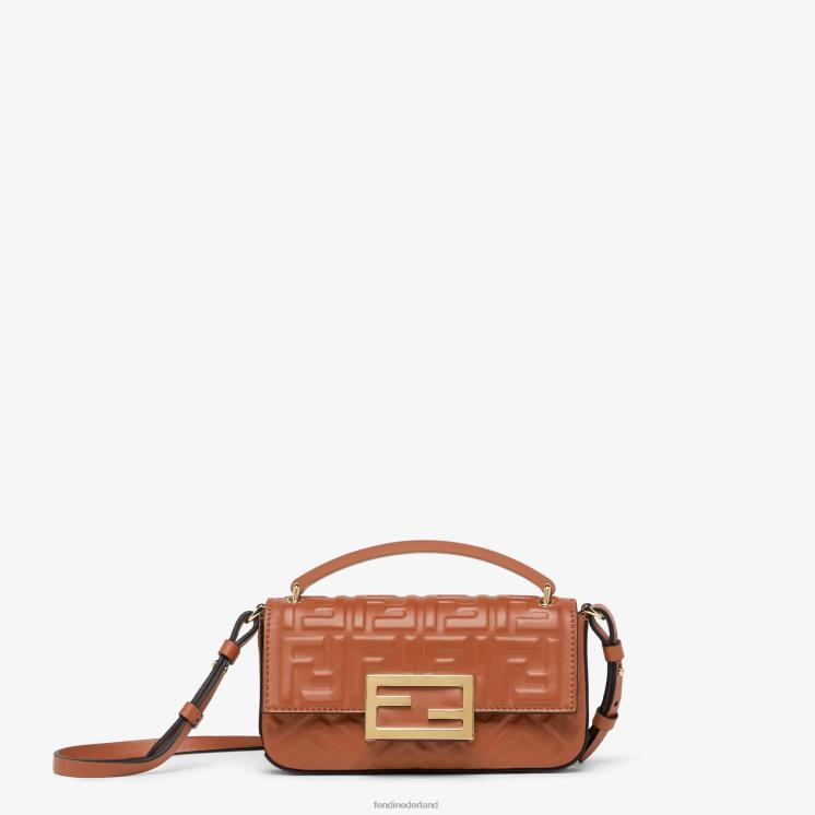 vrouwen accessoires Fendi 0J62L648 nappa lederen etui bruin