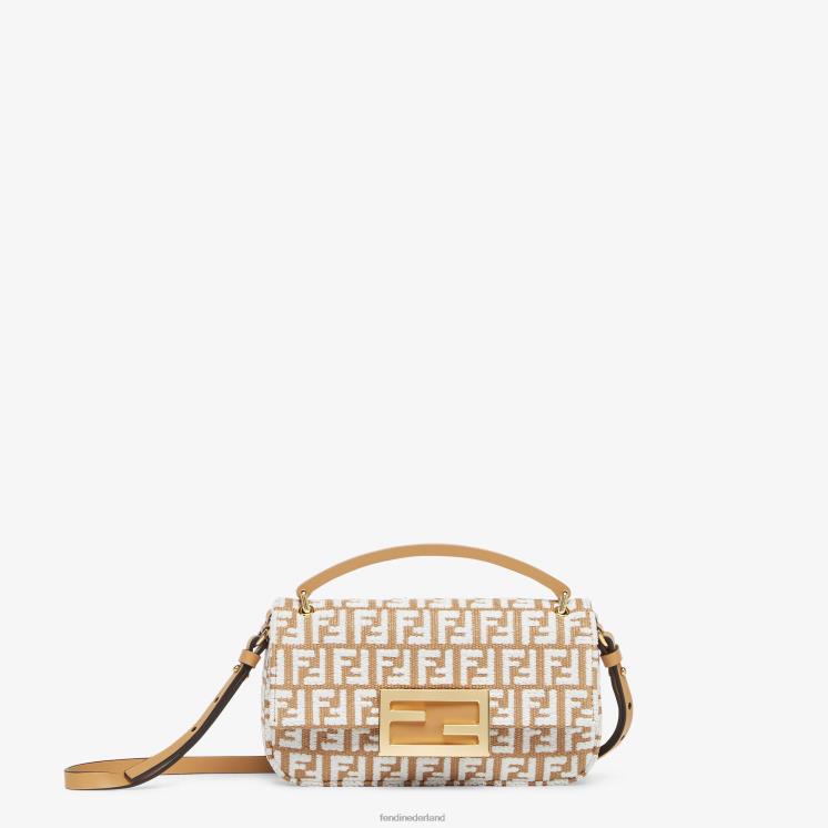 vrouwen accessoires Fendi 0J62L649 ff raffia zakje beige